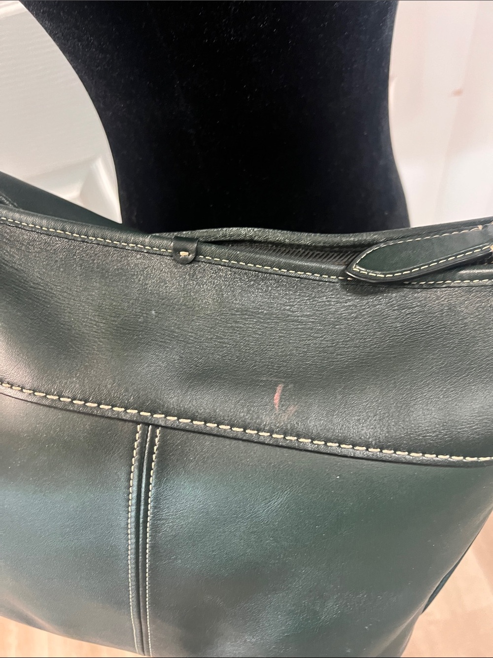 COACH Andie Forest Green Glovetanned Leather Tote - Picture 7 of 14